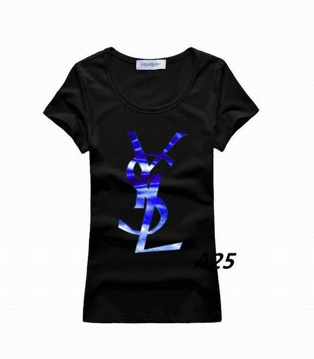 YSL short round collar T woman S-XL-091